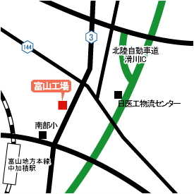 富山工場の地図